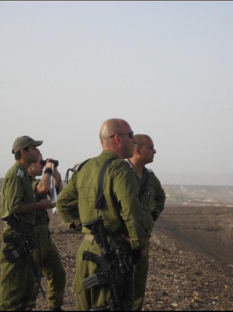 Zoher Falah with Amir Avivi in IDF Uniform