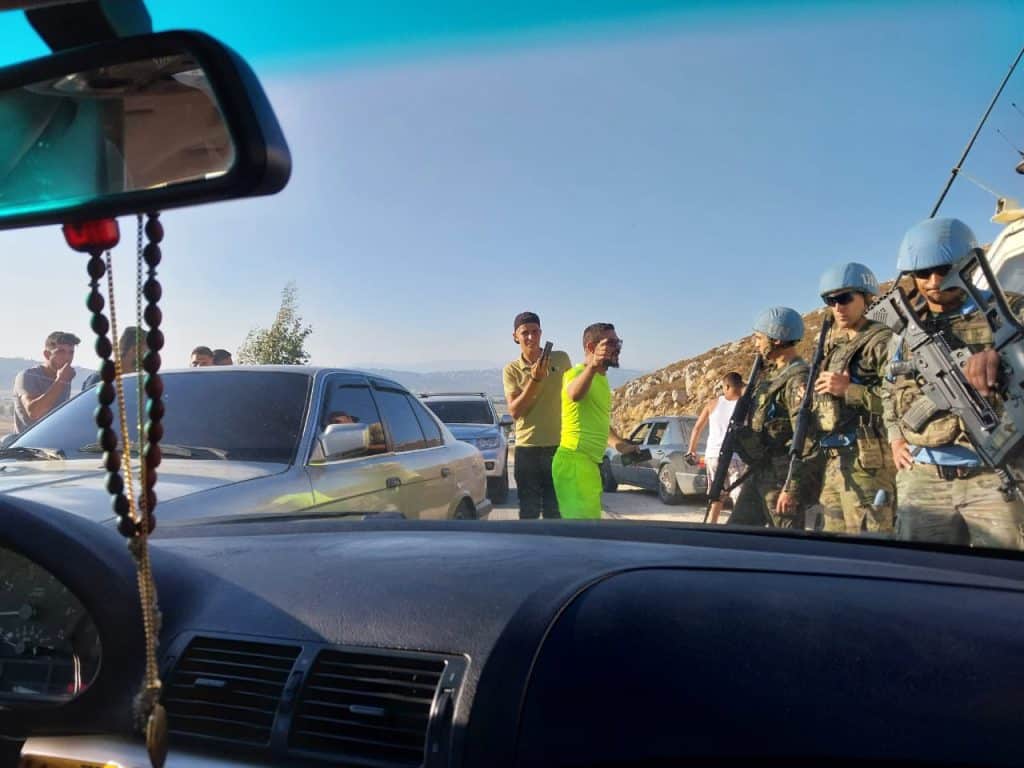 Lebanese youth confronting UNIFIL