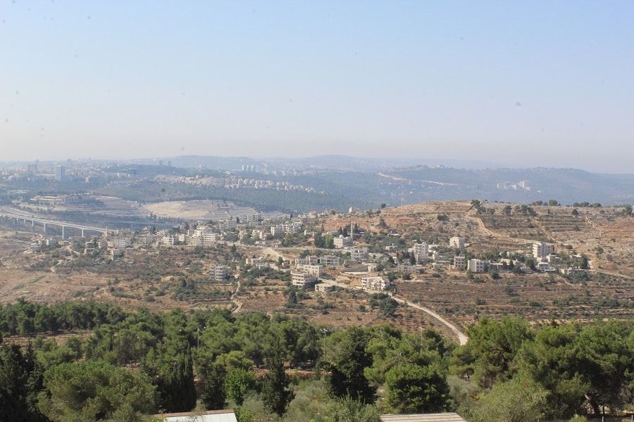 נוף מנבי סמואל לכפר בית איכסא וירושלים