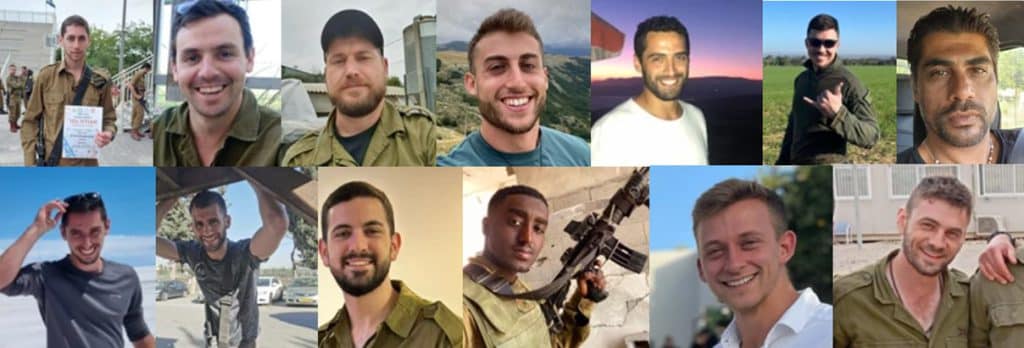 photos of the fallen IDF soldiers from the past week