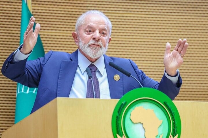 Brazilian President Lula De Silva during the African Union Summit