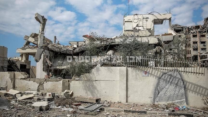The demolition of the former house of former PA and PLO Chairman Yasser Arafat in Gaza