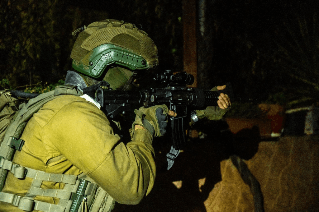 An IDF soldier in the Gaza Strip