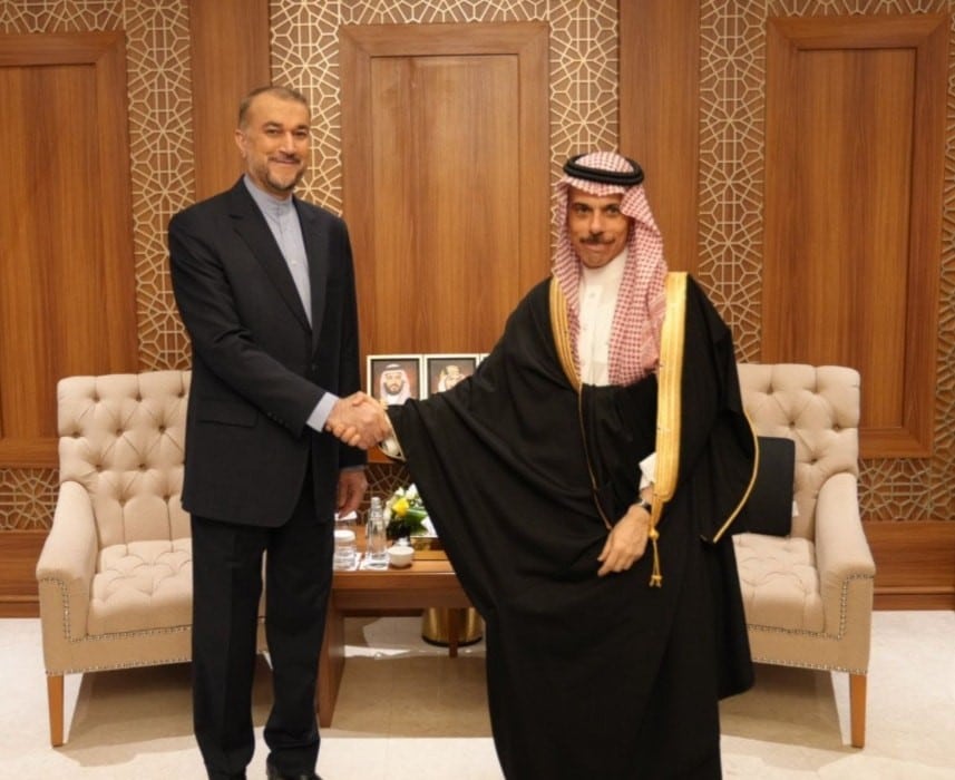 Hossein Amir Abdollahian, the Iranian Foreign Minister, met in Jeddah with the Saudi Foreign Minister, Faysal bin Farhan