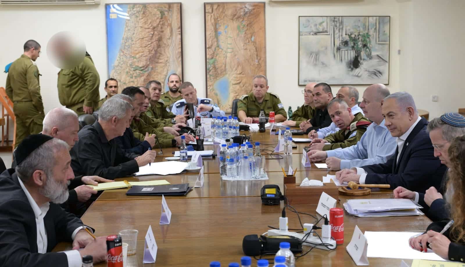 Israel’s war cabinet in Tel Aviv on April 14th after the Iranian attack