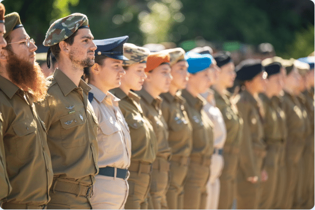 Soldiers at the President's Award for Outstanding Soldiers on Independence Day 