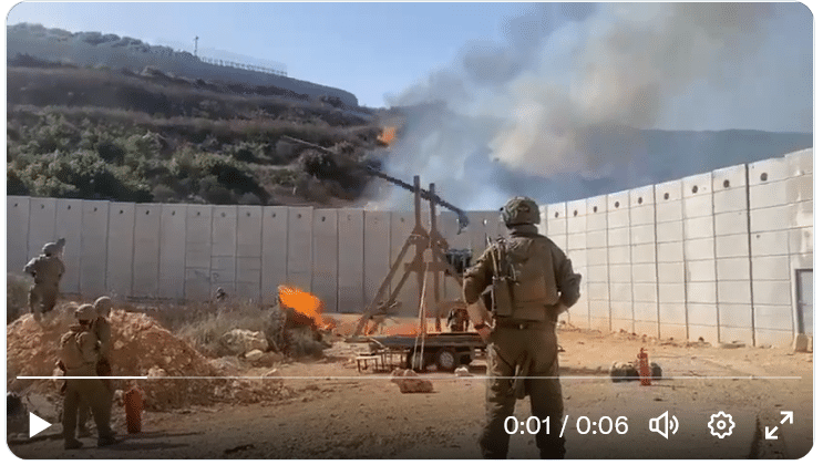 IDF reservists took the initiative and built a medieval-style trebuchet to launch incendiaries at Lebanon