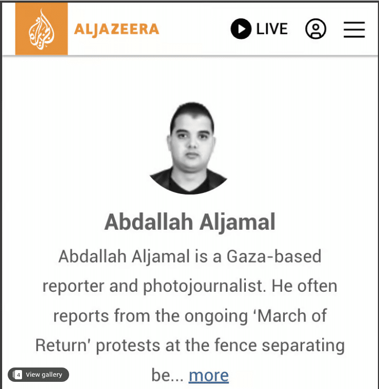 Abdallah Aljamal, the Al Jazeera Journalist who held the 3 hostages