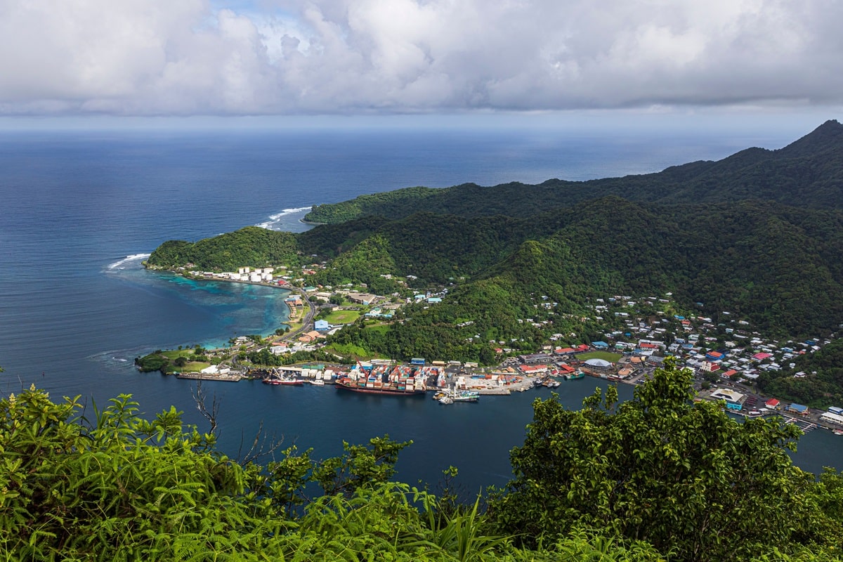 A view of the Curaçao territory and the sea