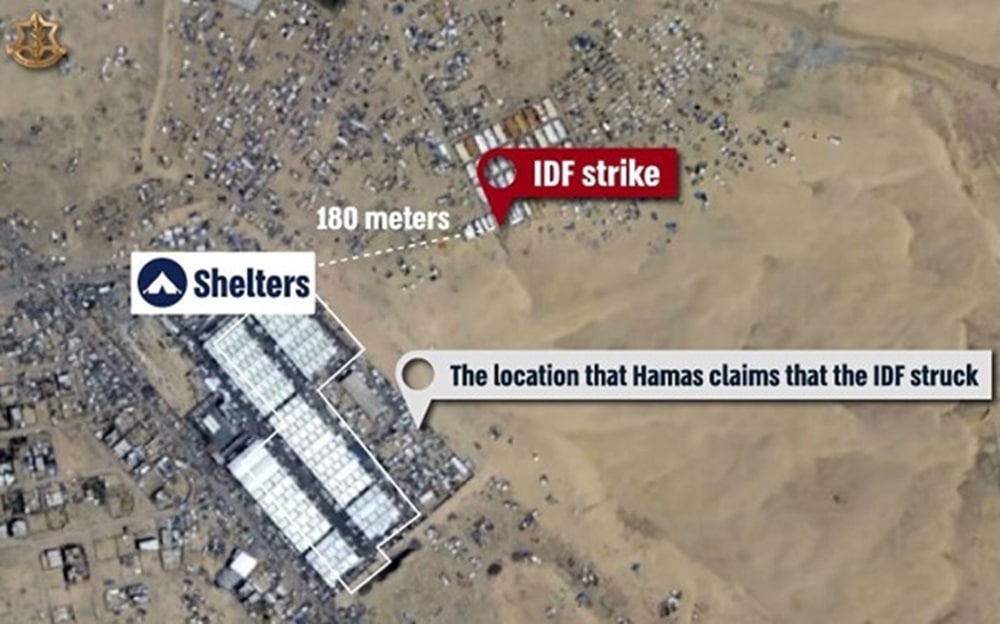 map of rafah area showing where the IDF struck vs where Hamas claim they struck