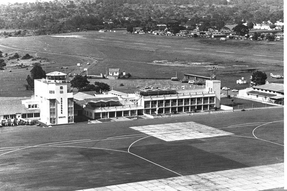 birds view of Entebbe International Airport