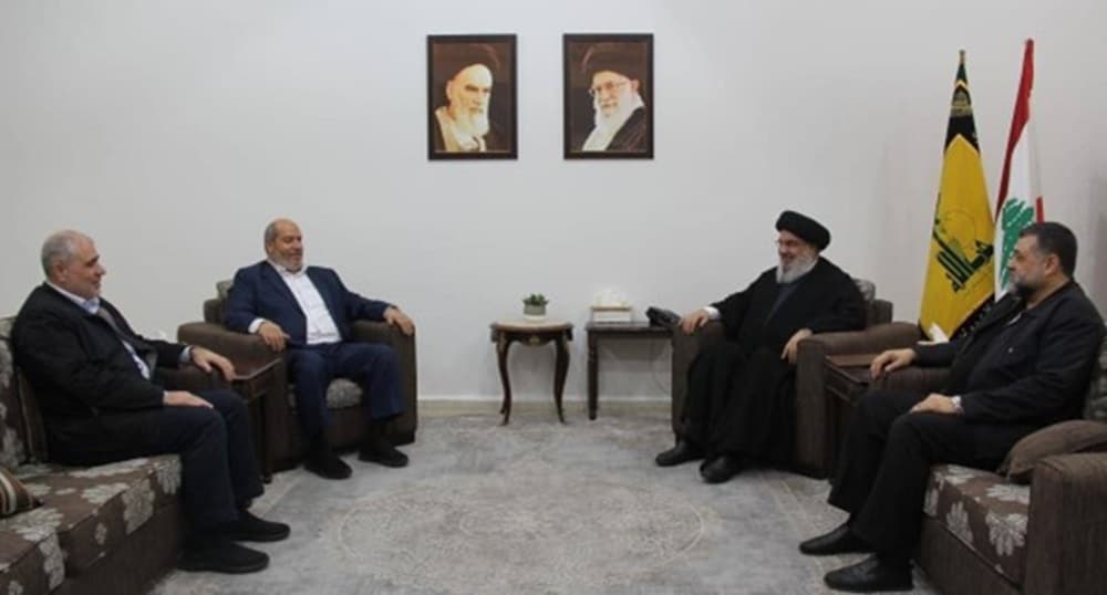 Nasrallah & Hamas delegates sitting together