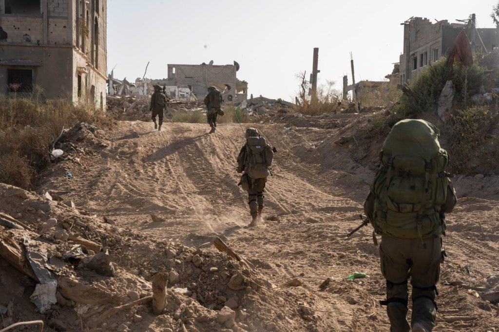 IDF troops operate in Gaza City’s Shejaiya neighborhood, in a handout image published July 9, 2024.