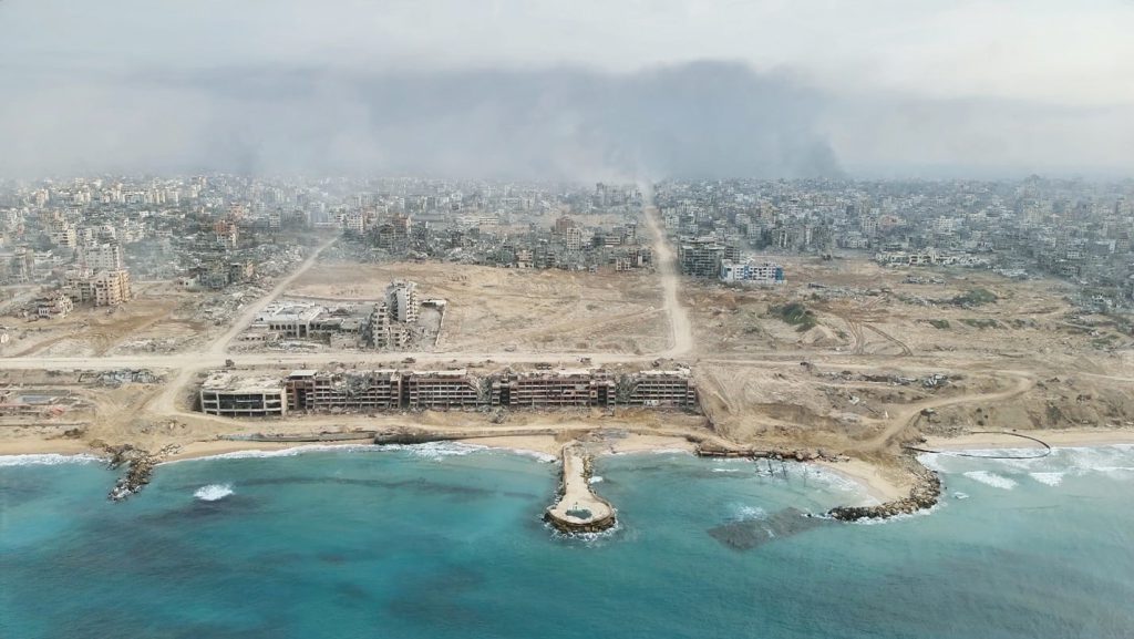 gaza aerial view from seaside