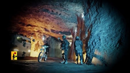 hezbollah terrorists in large tunnel