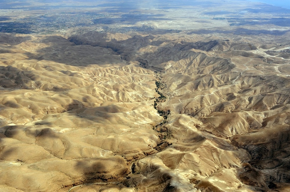 מבט אווירי על בקעת הירדן