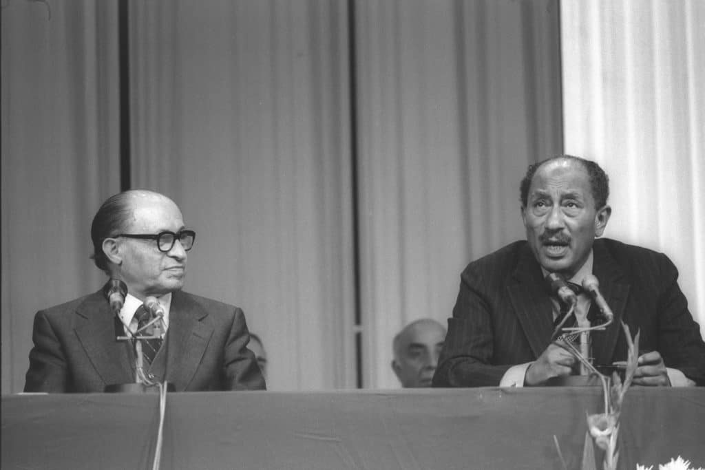 Begin and Sadat in Jerusalem.