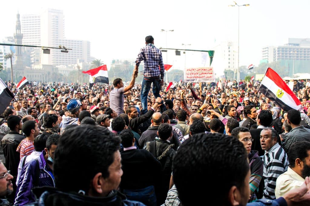 Protests in Tahrir Square in 2011