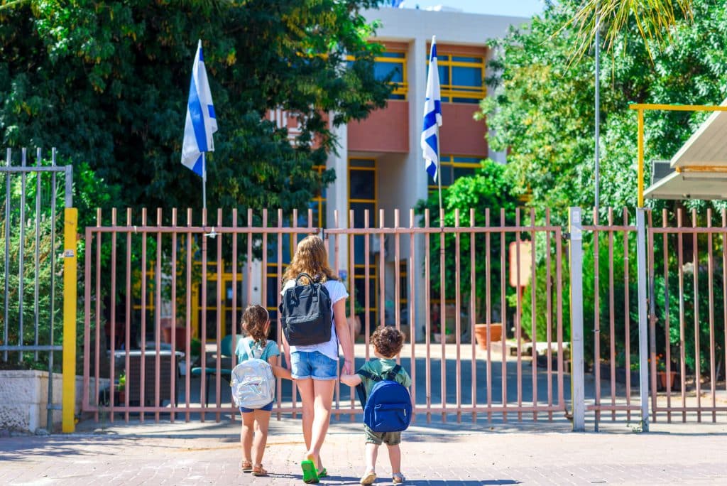 Children going to school