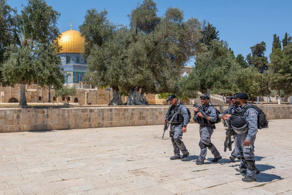 Border Police forces in Jerusalem.