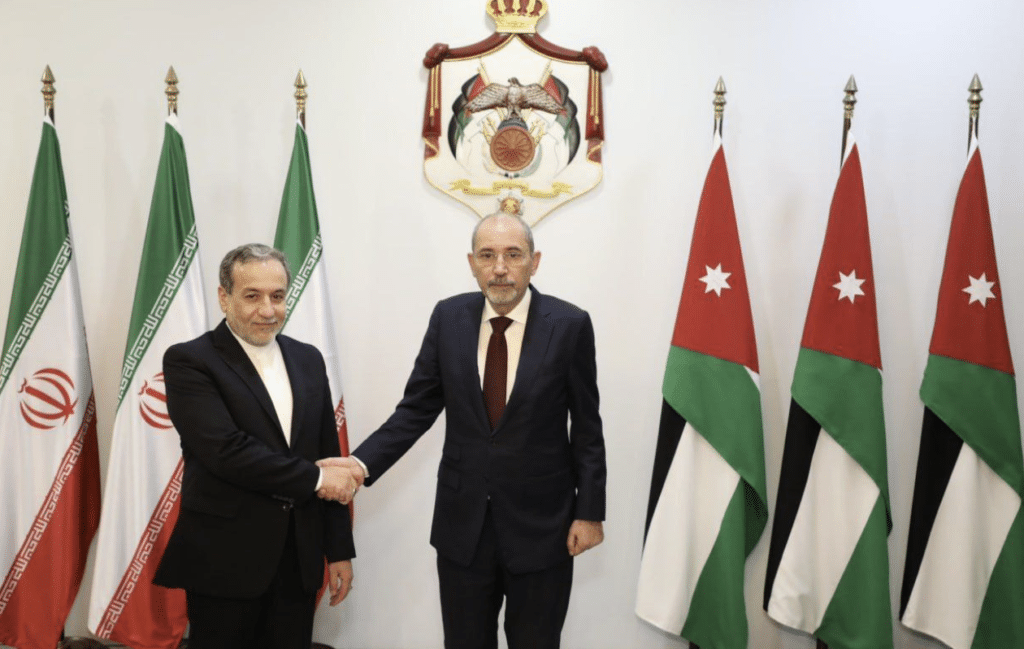 The Iranian Foreign Minister landed in the Jordanian capital and met with his Jordanian counterpart.