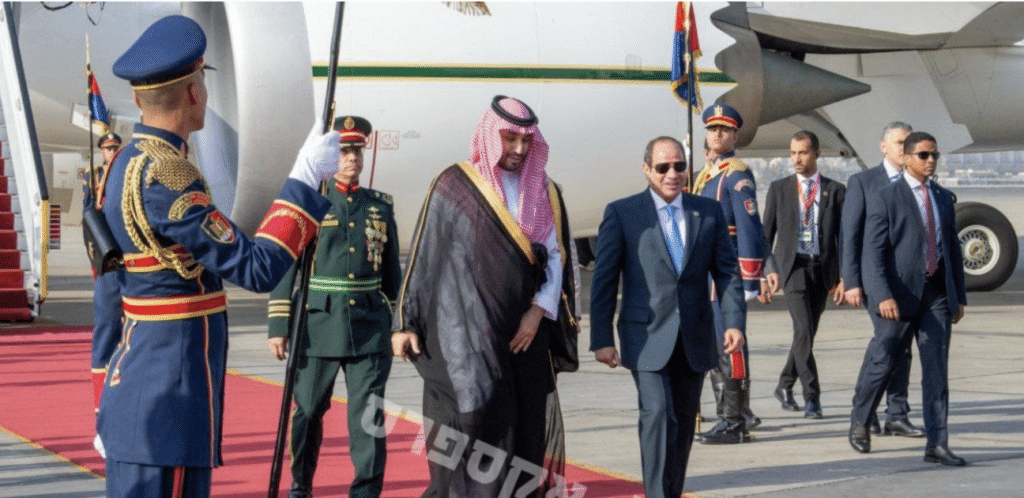 Saudi Crown Prince Mohammed bin Salman arrived in Cairo