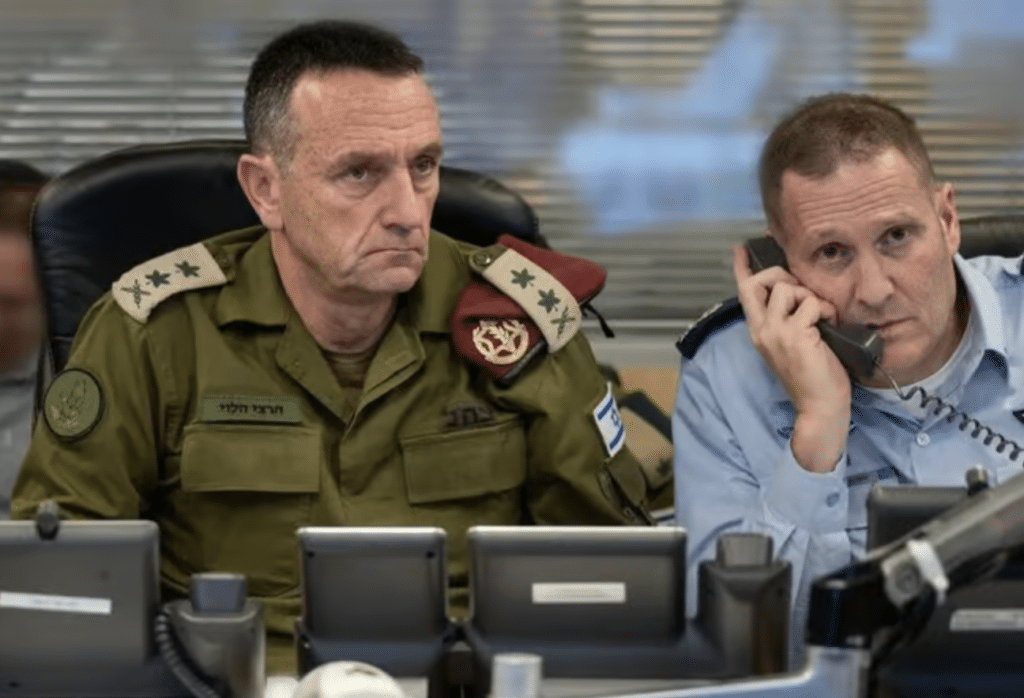 Chief of Staff Herzi Halevi and Air Force Commander Tomer Bar | Source:   IDF Spokesperson