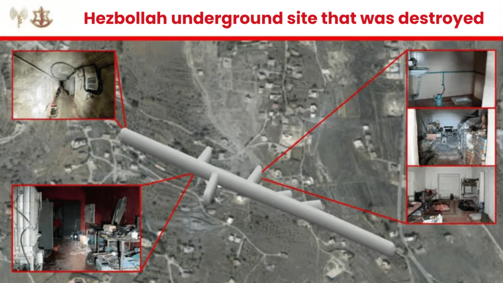 Hezbollah underground site that was destroyed | Source: IDF Spokesperson