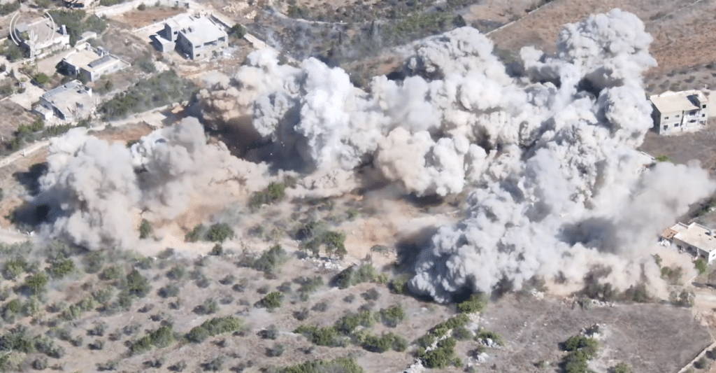 IDF exploding underground tunnels | Source: IDF Spokesperson