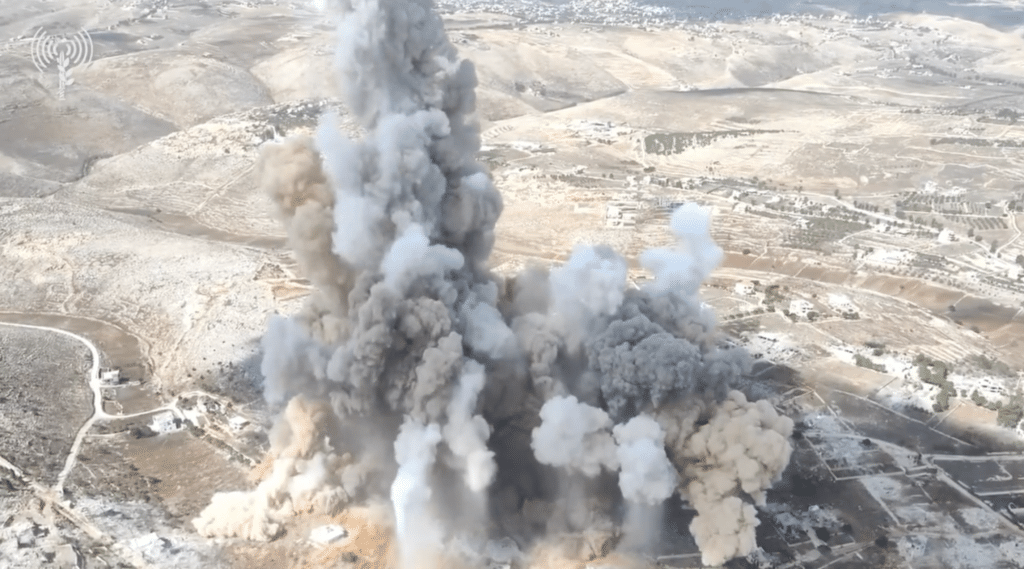 IDF exploding large tunnel infrastructure in southern Lebanon. 