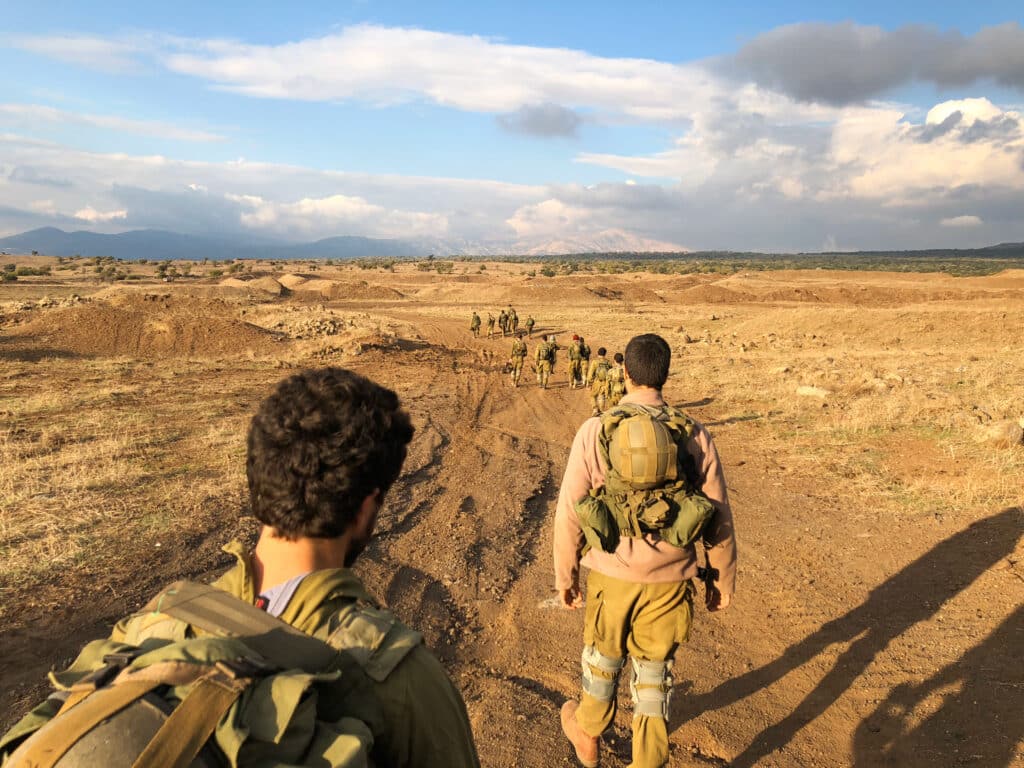 IDF soldiers during an exercise on the Golan Heights. Preparations for the attribution scenarios must begin already at the military's force buildup stage