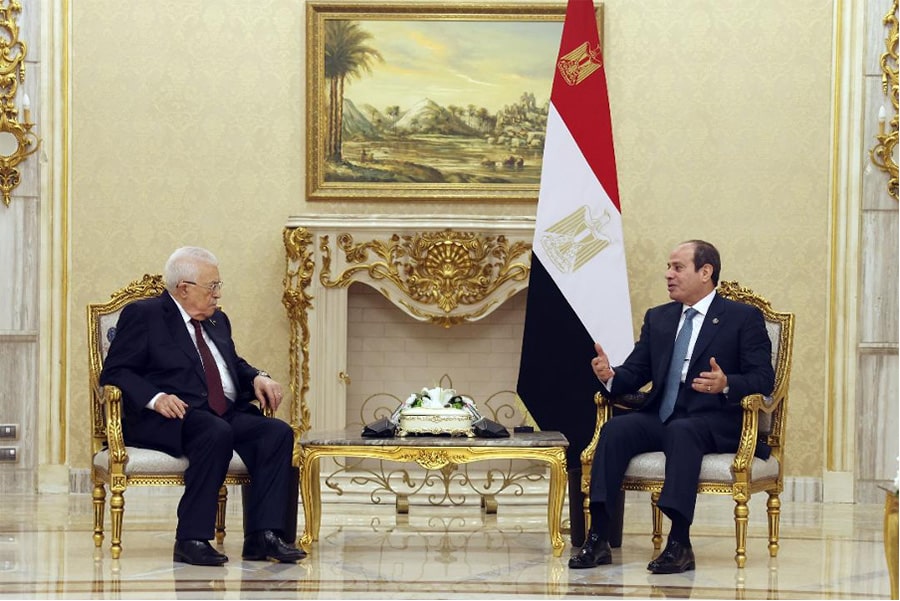 Mahmood Abbas and El Sisi meeting