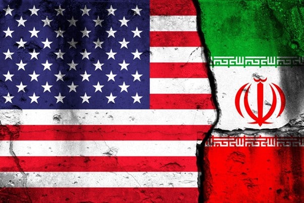 US iranian flags integrated