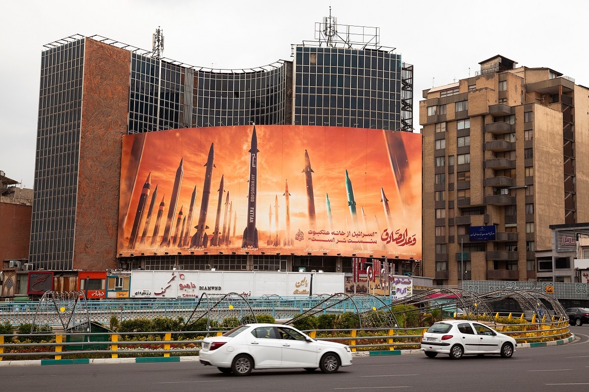 A Billboard in Tehran,depicting Iran's missile power.