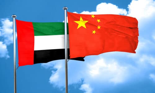 UAE & China flags