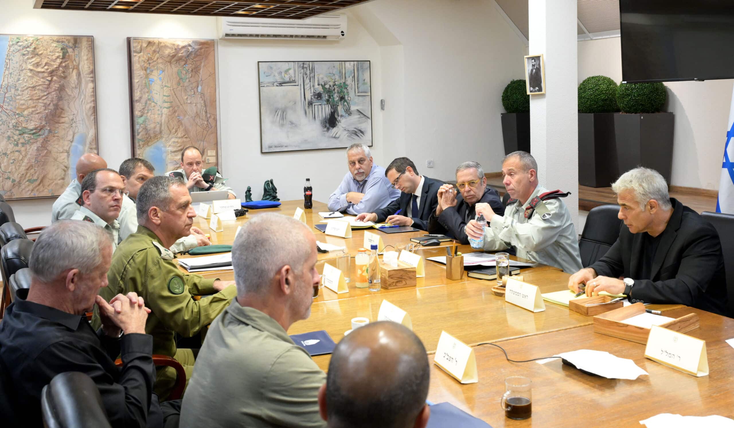 The political-security Cabinet meeting in the Kirya HQ in 2022. There needs to be transparency between the military and political echelons | Photo: Amos Ben Gershom, GPO