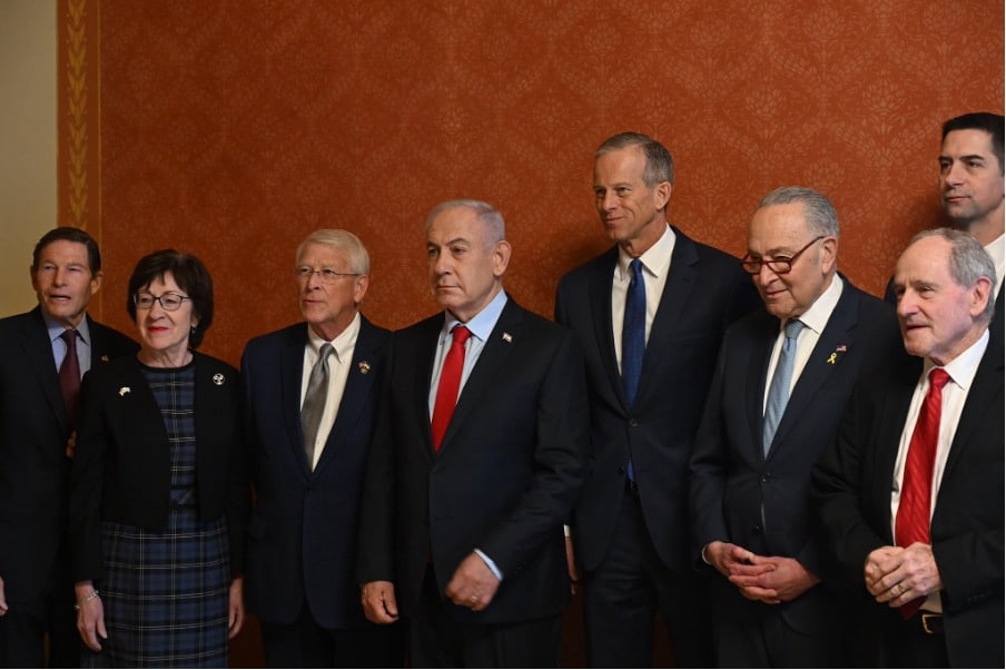 Prime Minister Netanyahu meeting with US Senators| Source: Government Press Office