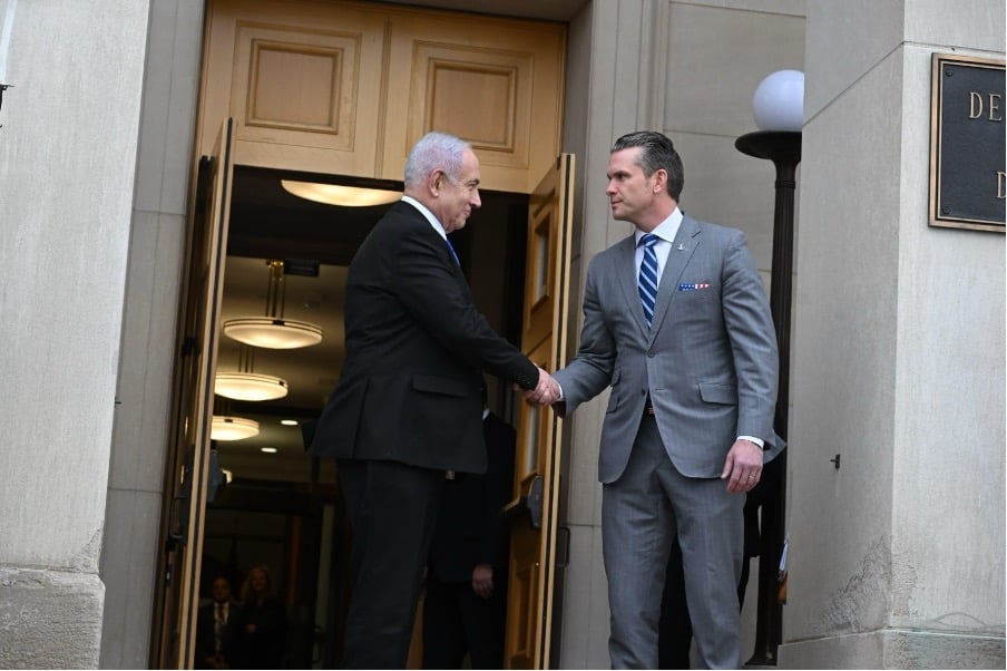 Prime Minister Netanyahu Meeting with Defense Secretary Pete Hegseth| Source: Government Press Office