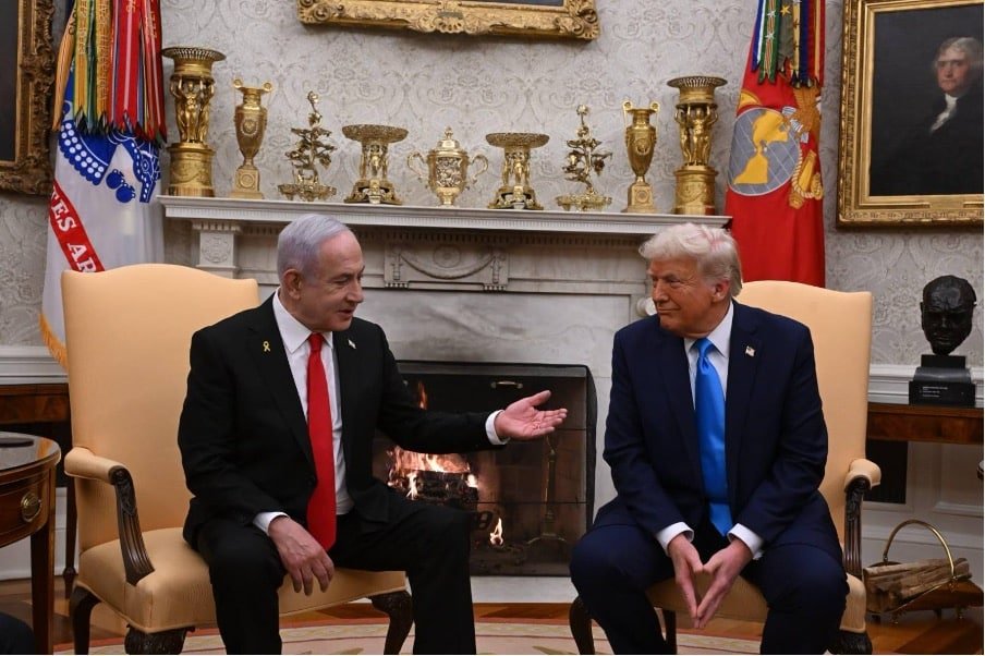 Prime Minister Netanyahu and President Trump in their press conference in the White House | Source: Government Press Office