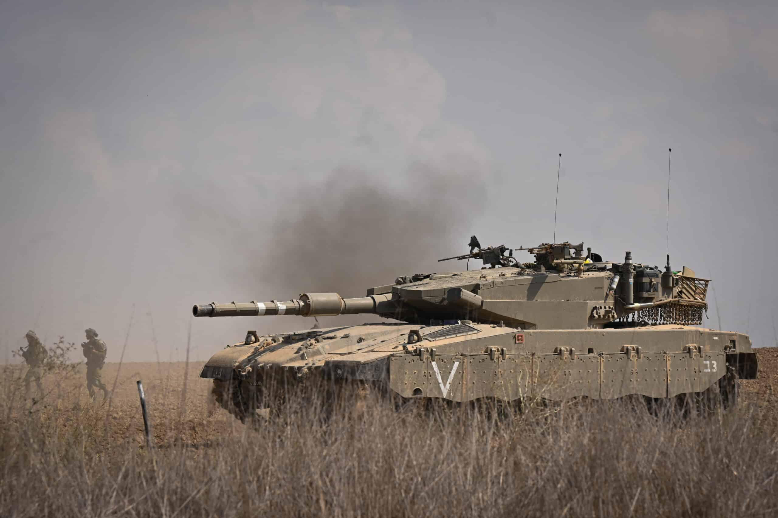 Armored forces near the Gaza border in the Swords of Iron War. The Merkava tanks are world leaders to this day. Photo: Kobi Gideon, Government Press Office