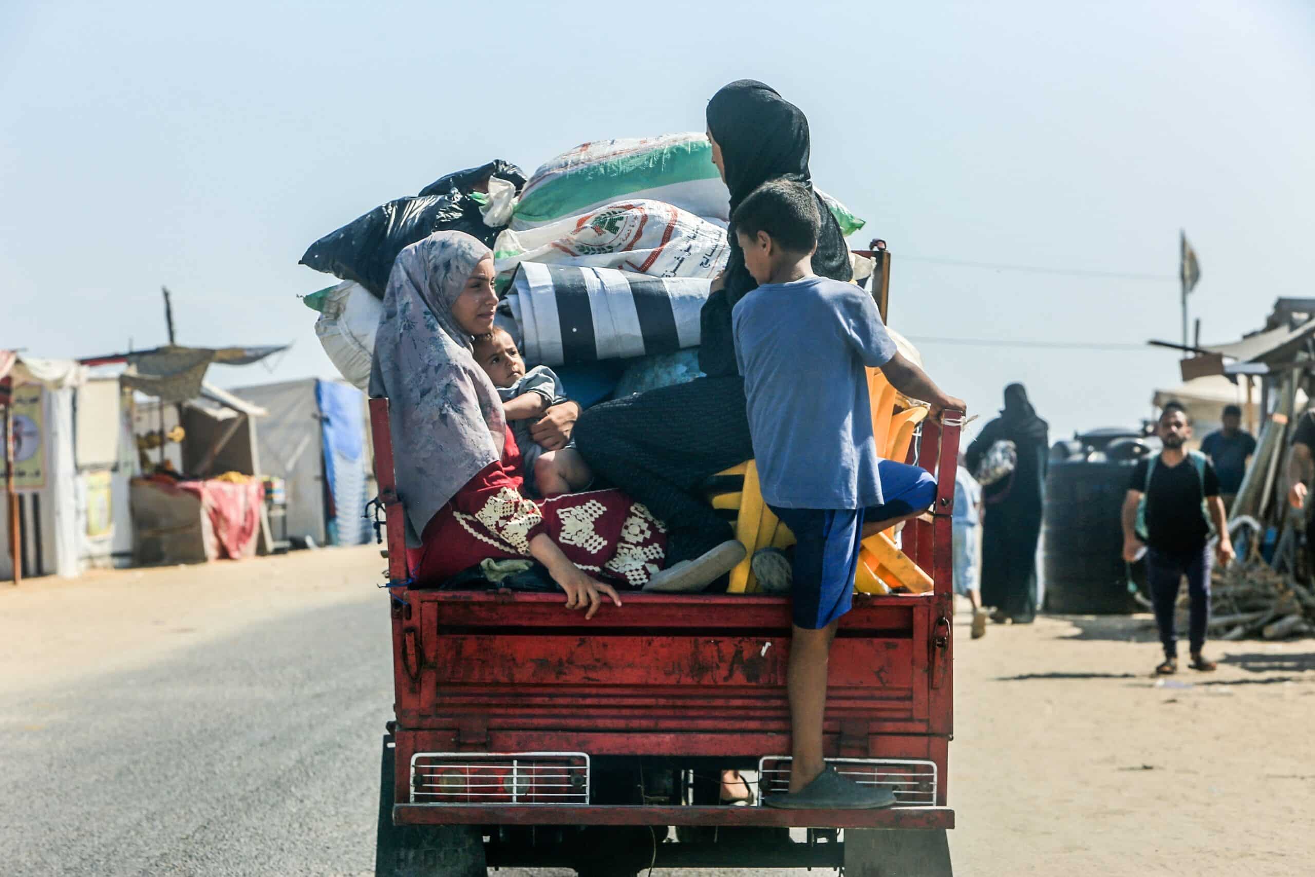 A positive solution to a difficult problem. Residents of Rafah in the Gaza Strip leave their homes during the Gaza War. June, 2024 