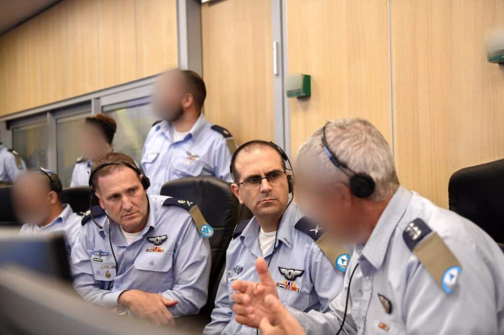 Air Force Commander Tomer Bar in the Air Force war room during the IDF attack against the Houthis| Source: IDF Spokesperson