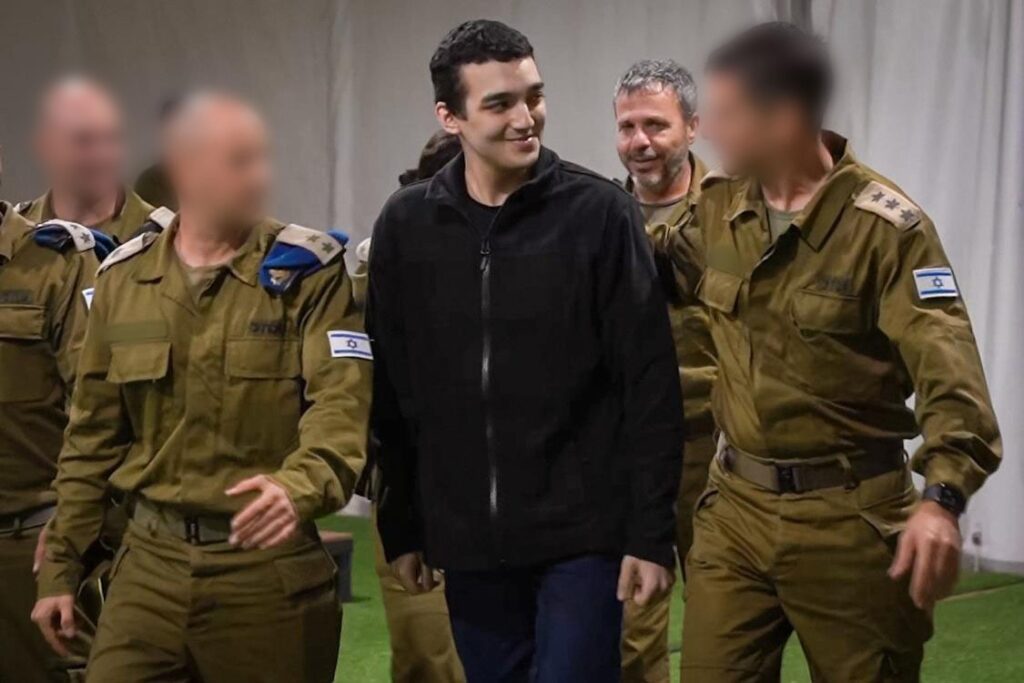 Freed American Israeli hostage Idan Alexander after his release from Hamas captivity | Source: IDF Spokesperson