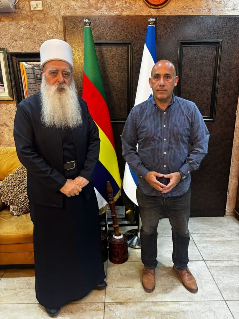 תא"ל אמיר אביבי והשייח מוואפק טריף