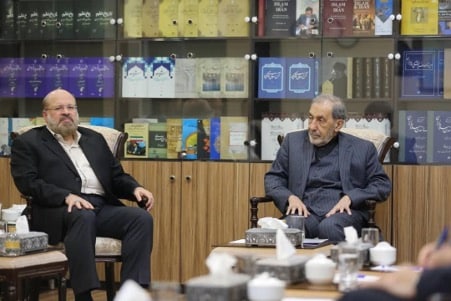 Ali Akbar Velayati—senior adviser to Supreme Leader Ayatollah Ali Khamenei on international affairs—met in Tehran with Khaled Qaddoumi, Hamas’s representative in Iran, and Nasser Abu Sharif, the Palestinian Islamic Jihad’s representative. | Source: Hams west bank on telegram, https://t.me/hamaswestbank1