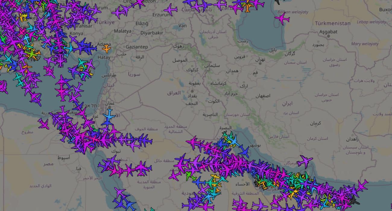 The Middle East skies